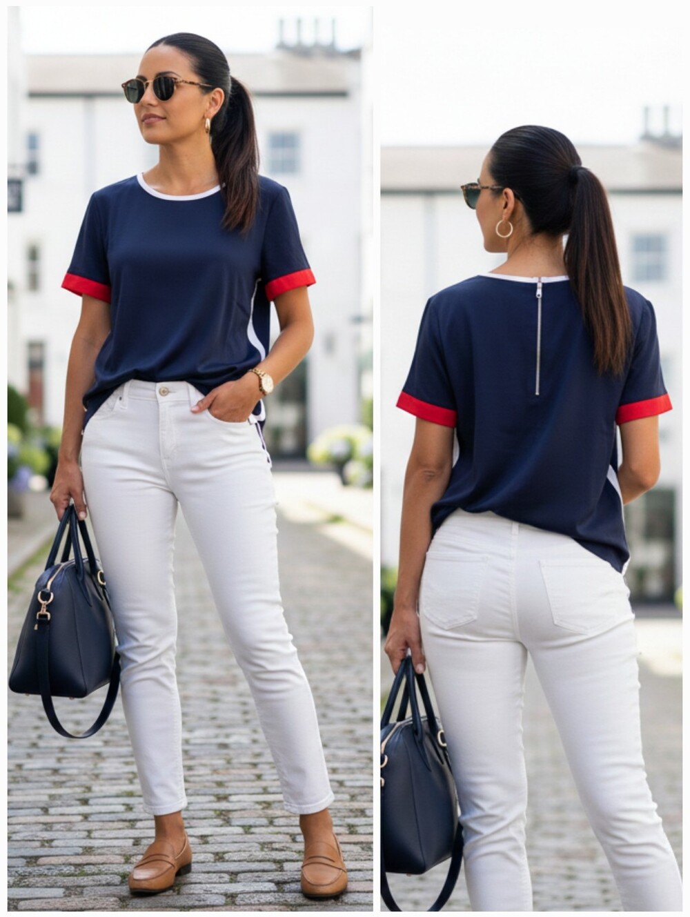 NWT Tommy Hilfiger XS Satin Crepe Top Preppy Academia Y2K Tennis Prep Old Money